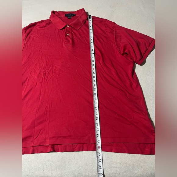 Polo Ralph Lauren Mens‎ 3XB Red Short Sleeve 100% Cotton Polo - Picture 2 of 10